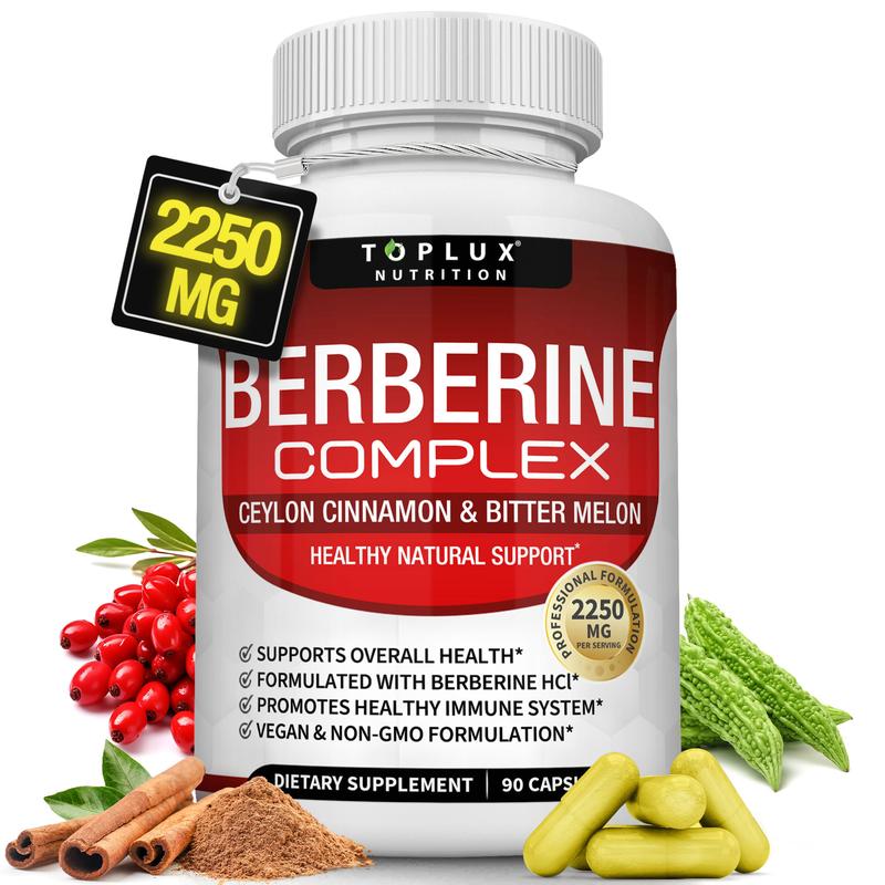 Berberine with Ceylon Cinnamon & Bitter Melon - Berberine Complex Fitness Dietary