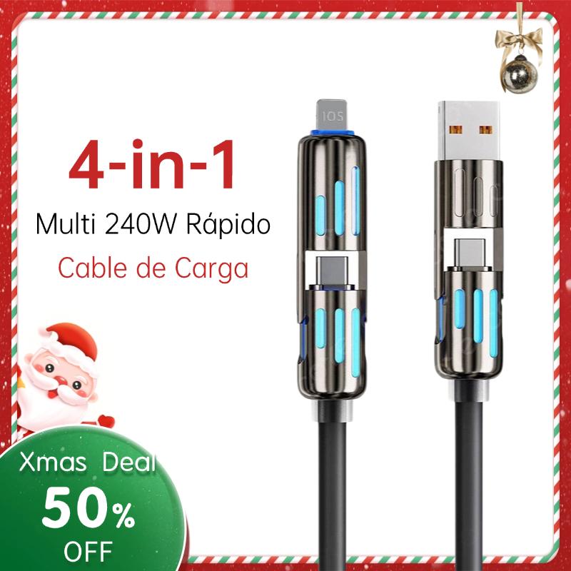 Cavo Caricatore 2 In 1 Con Supporto – 240W Ricarica Rapida