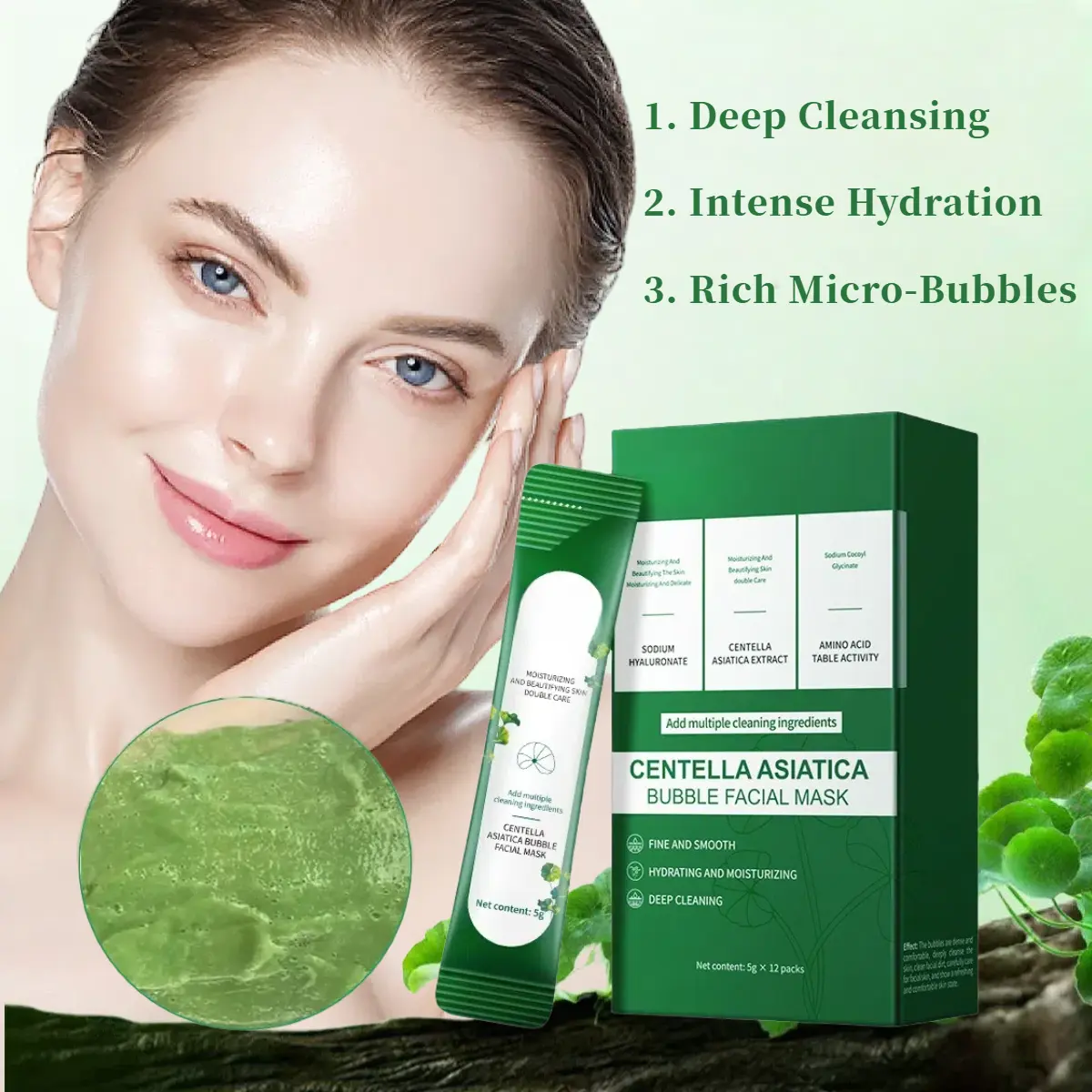 Centella Asiatica Bubble Facial Mask TikTok爆款商品分析 - GMV/销量/带货达人/选品趋势 ...