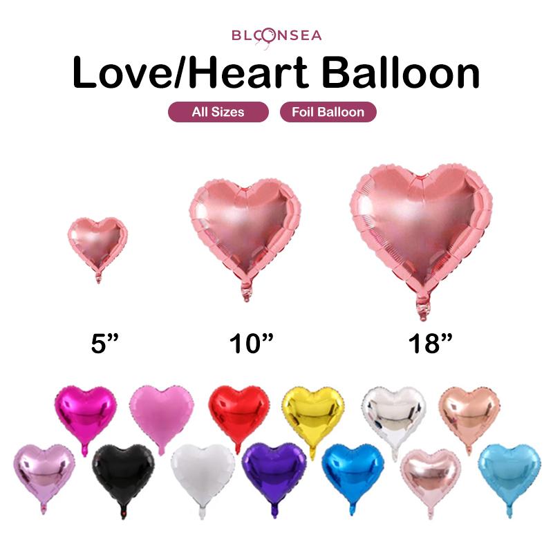 查看[5/10/18/32 Inch Foil Love Heart Shaped Aluminium Balloon Valentines ...