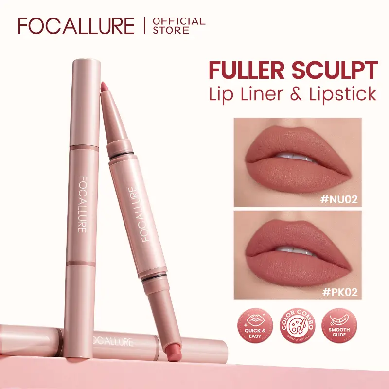 Focallure Lip Crayon Fuller Sculpt Lip Liner & Lipstick 2-in-1