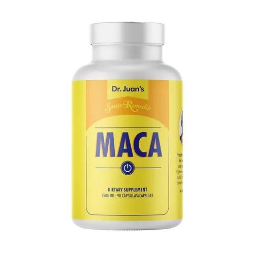 Santo Remedio Maca, Helps Support Healthy Energy Levels, Dietary Supplement, 7500 mg per Serving, Vegetarian, No Artificial Flavors, No Artificial Colors, 90 Capsules, 90 Doses