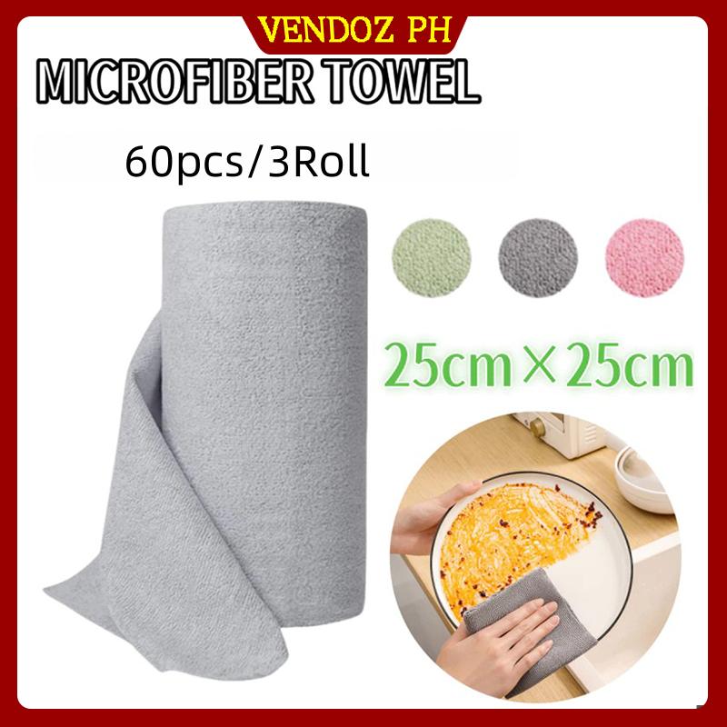 查看[60pcs/3Roll Dish Cloth/Kitchen Rag/Reusable Towel Roll/Kitchen Towel ...