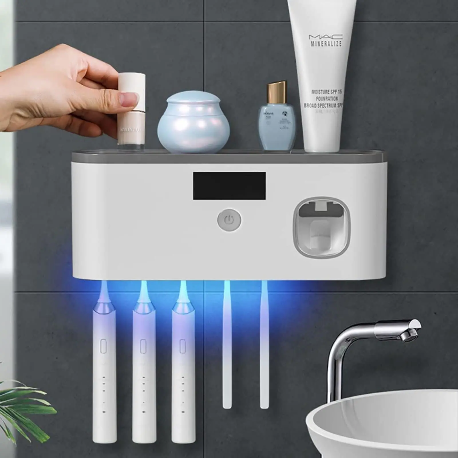 查看[Smart Toothbrush Holder with Automatic Toothpaste Dispenser, USB ...