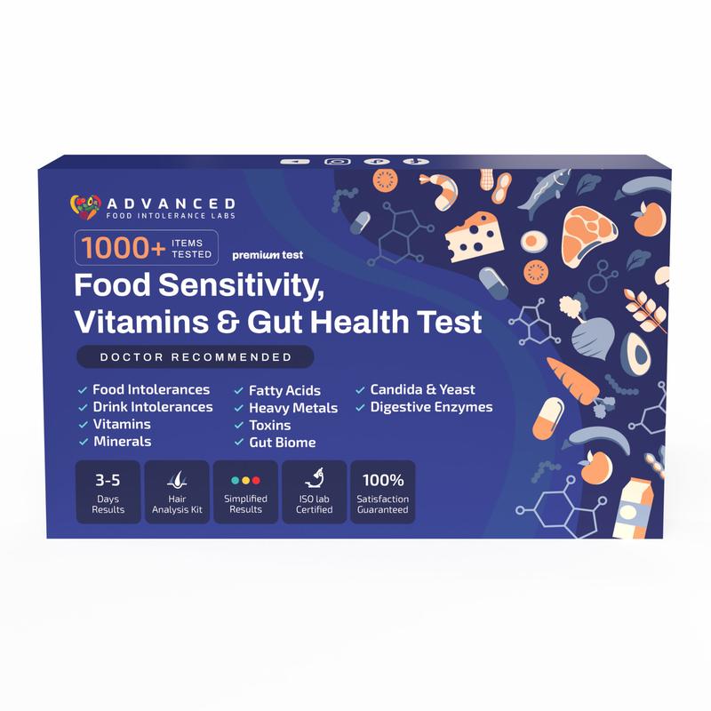 Advanced Food Intolerance Labs Food Sensitivity Vitamins & Gut Health Test 1000+ Items Tested for Sensitivities Nutrient Imbalances & Heavy Metals