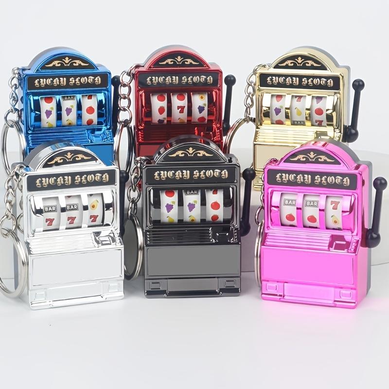 查看[Mini Arcade Keychain, Classic Slot Machine Design, Push-Pull Rod ...