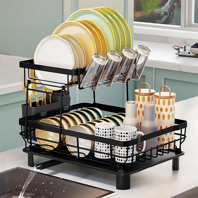 2 Tier Dish Drying Rack for Kitchen Counter Metal TikTok爆款商品分析 - GMV/销量 ...