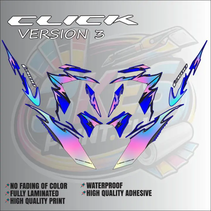 Premium Sticker Decals Click V3 Holographic and No TikTok爆款商品分析 - GMV ...