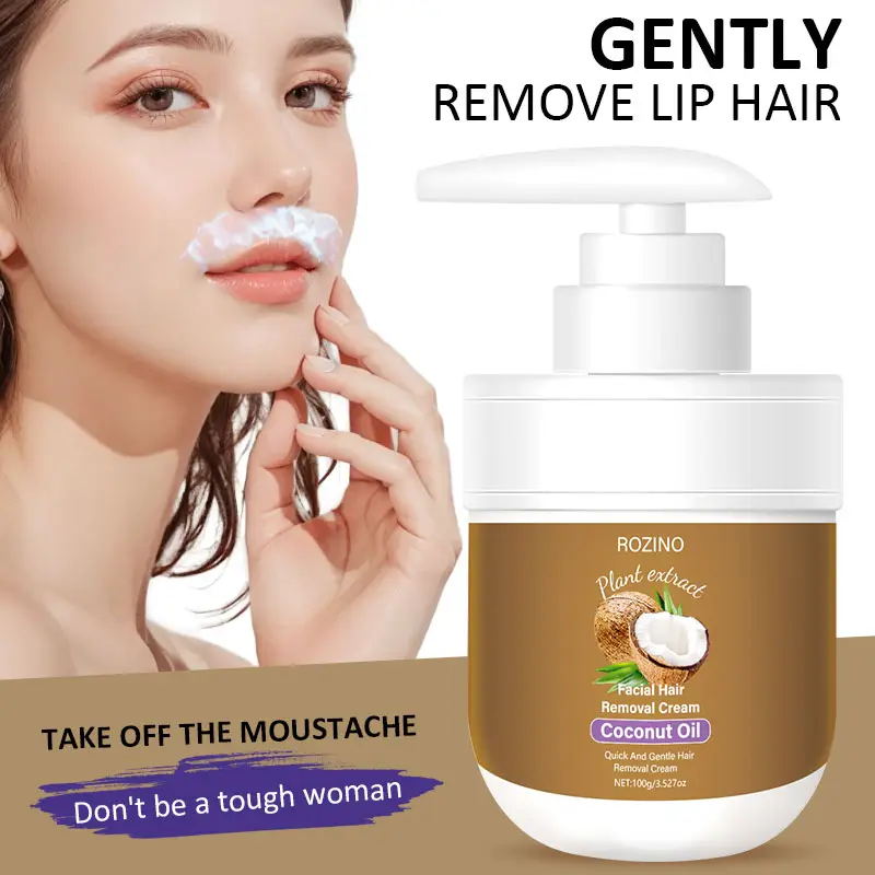 查看[ROZINO Coconut Oil Facial Hair Removal Cream - Gentle Lip Hair ...