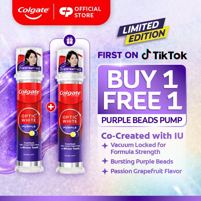 查看[[BUY 1, FREE 1] NEW Colgate Optic White Purple Whitening Toothpaste ...