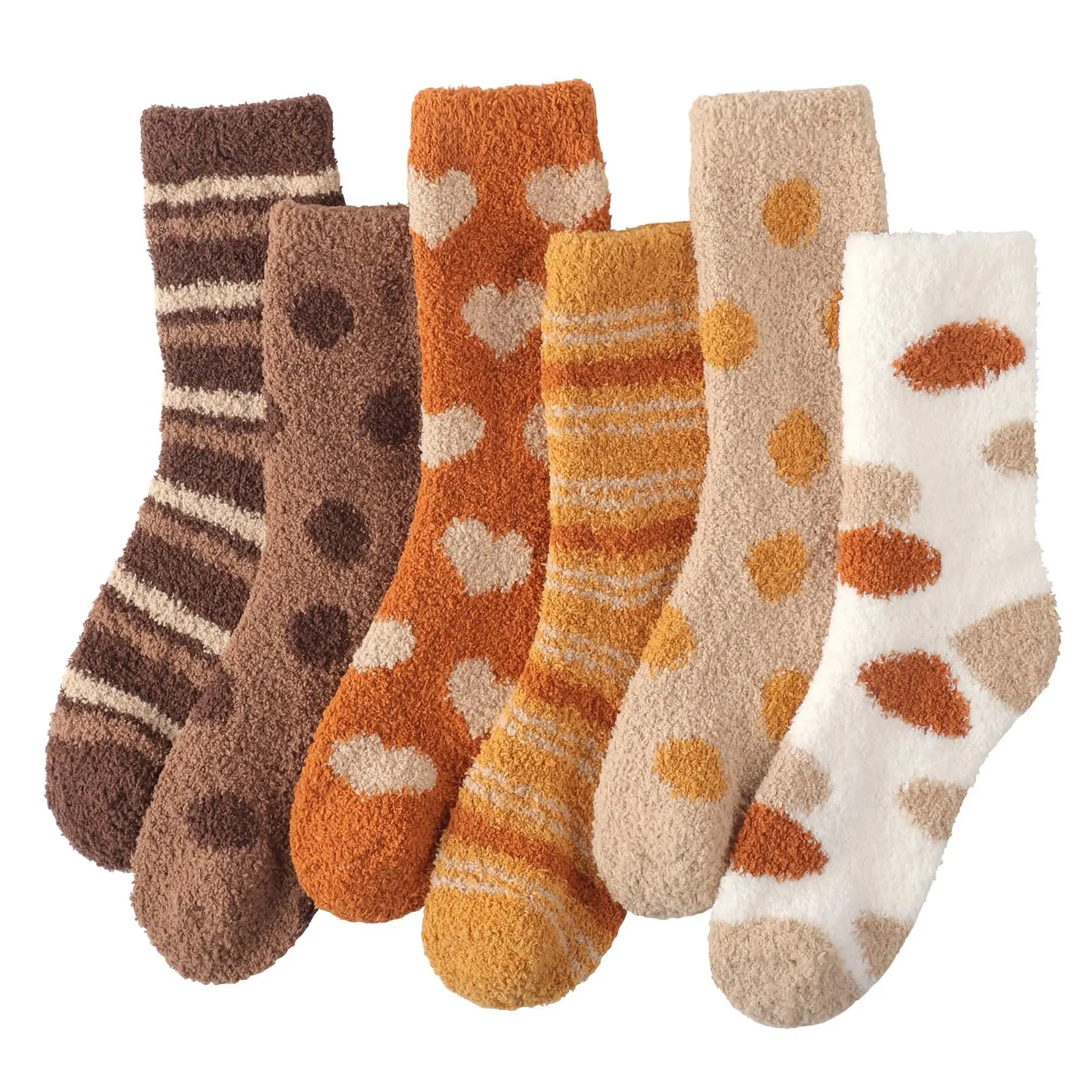 Fall Fuzzy Socks 查看[Fuzzy Socks for Women Fluffy Cozy Slipper Socks Fall Halloween Socks ...