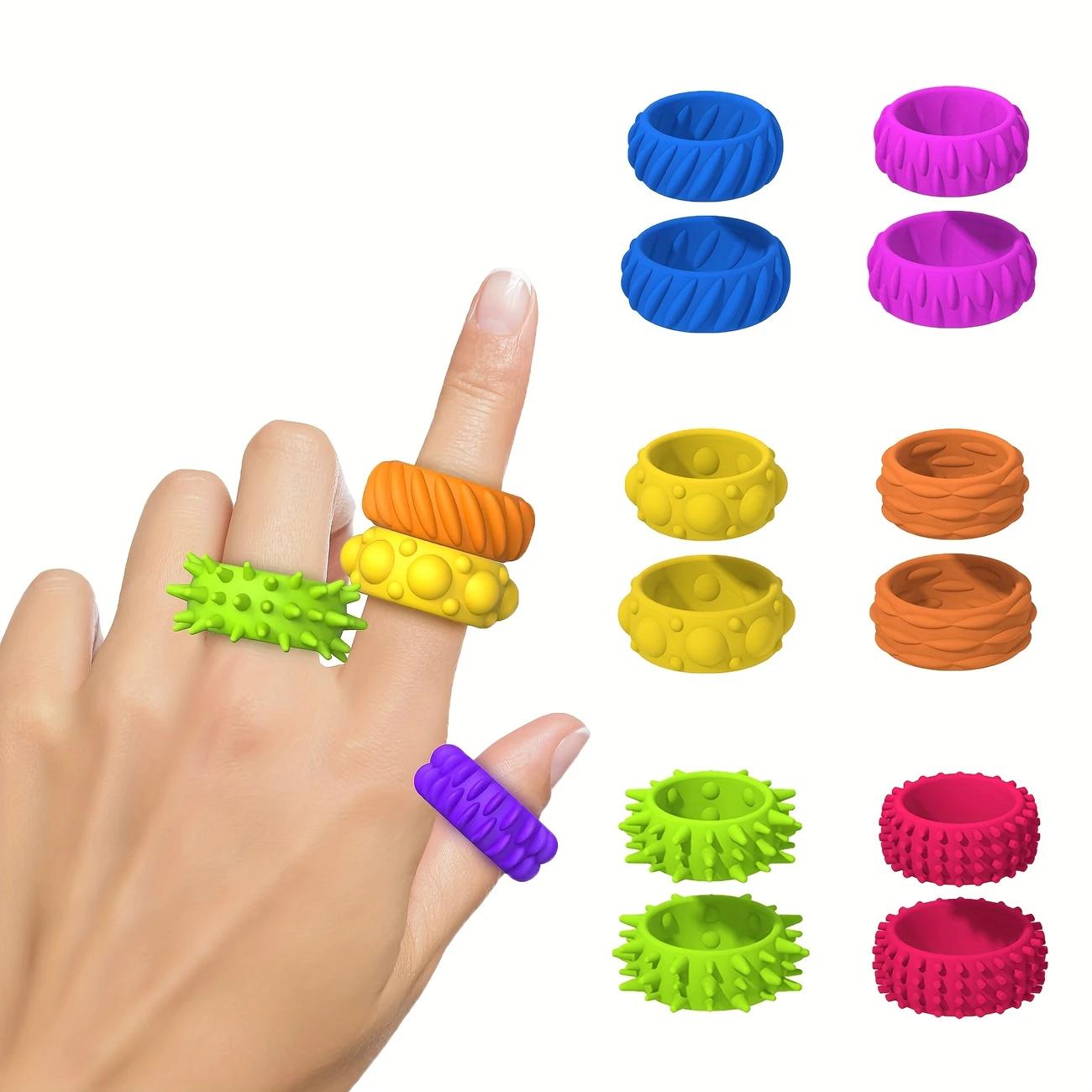 Therapy Rings Soft Silicone Stress Relief Ring Set, 12pcs/set Soft Sq TikTok爆款商品分析 - GMV ...