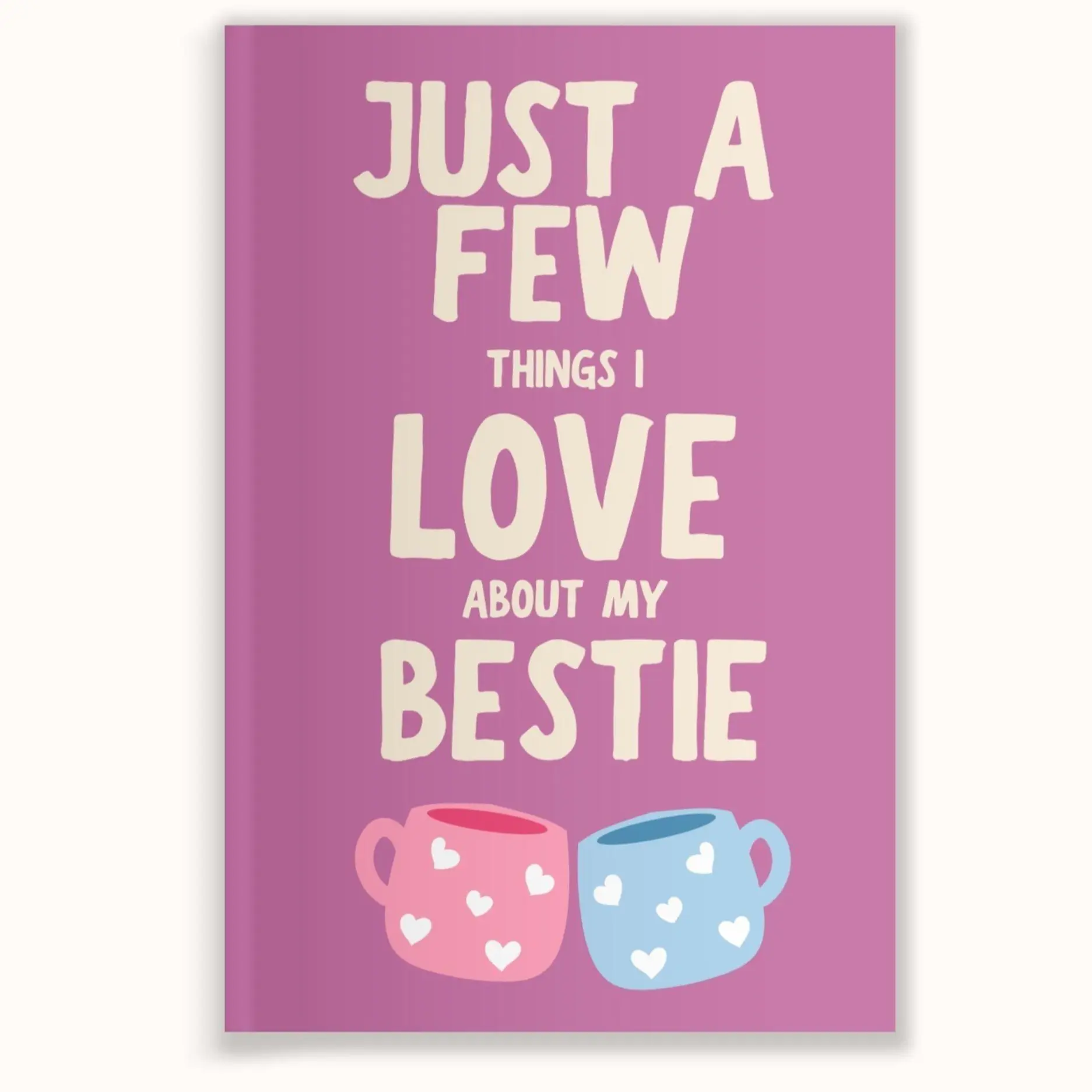 LARKINROAD Customized Fill-In Book Notebook, Unique Gifts Thank You Gf Gift for Bridesmaids, "Just A Few Things I Love About My Bestie" Theme, 6x9 in, 20 Guided Prompts, Full Color Pages, Easy-Fun Keepsake