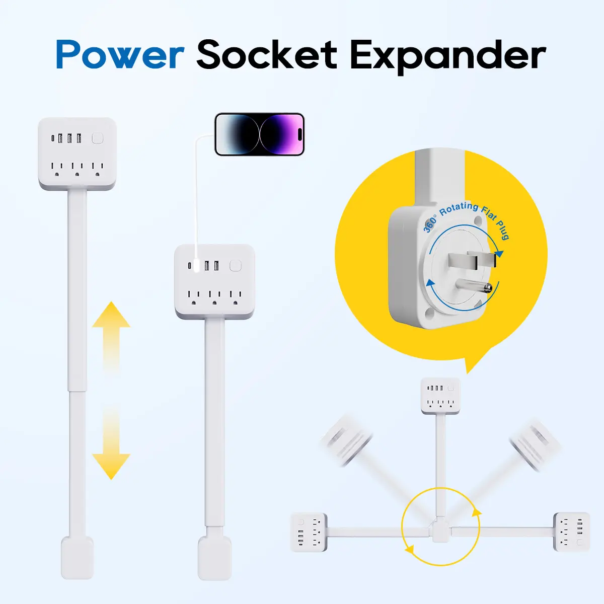 查看[[Security Upgrade]Outlet Extender Stick for Behind Couch Outlets, 17 ...