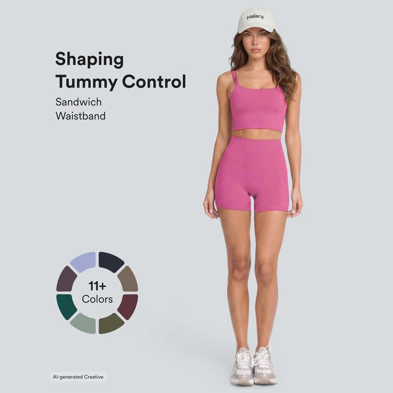 【Creator’s Pick】Halara UltraSculpt High Waisted Tummy Control Pocket Shaping Training Biker Shorts 3"/5"/7"/9"
