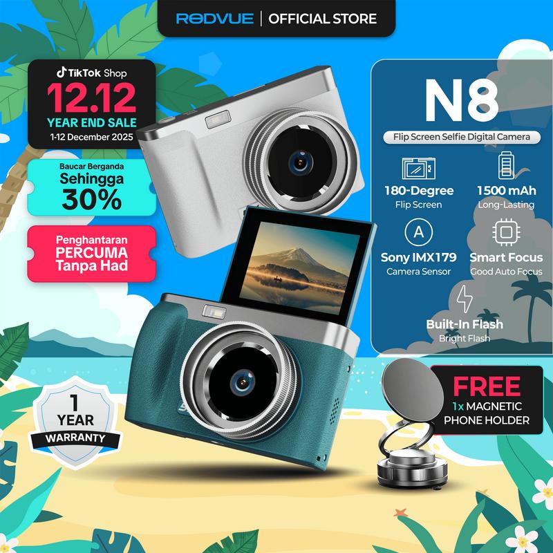 查看[[Livestream Promo] RODVUE N8, Flip Screen Digicam, 64MP Photo Output ...