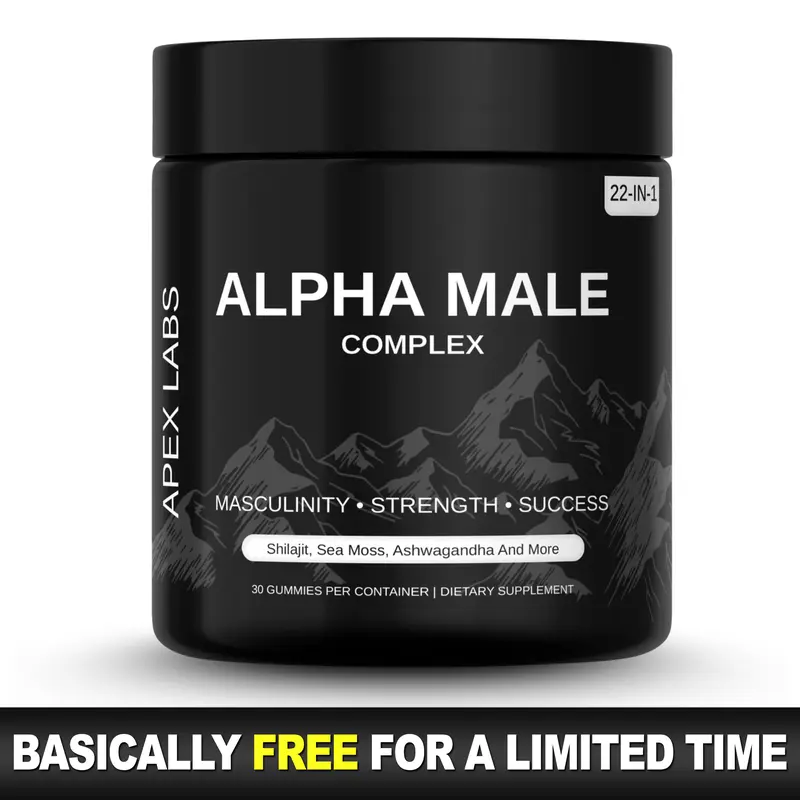 Alpha Male Complex | 22-In-1 Formula for Strength, Stamina & Muscle Growth | Shilajit, Sea Moss, Ashwagandha & More Healthcare Supplement