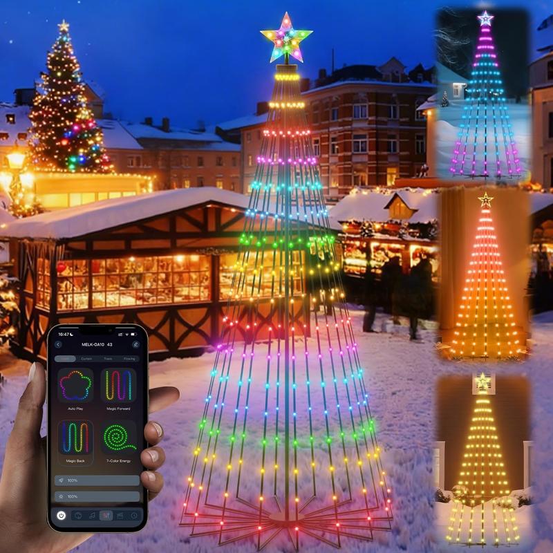 8FT Smart LED Christmas Tree App Control RGB Light TikTok爆款商品分析 - GMV ...