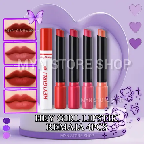 HEY GIRL Lipstik Remaja color soft 4pcs Hey girl lip matte | TikTok ...
