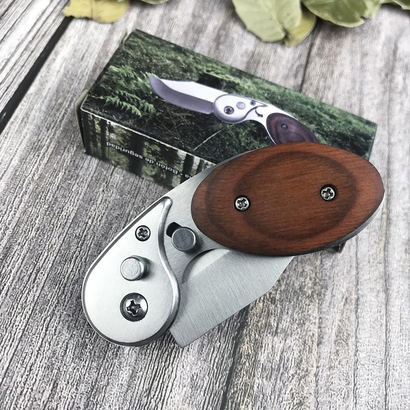 查看[Mini Pocket Folding Knives 5CR13MOV Blade Quickly Open Push Button ...