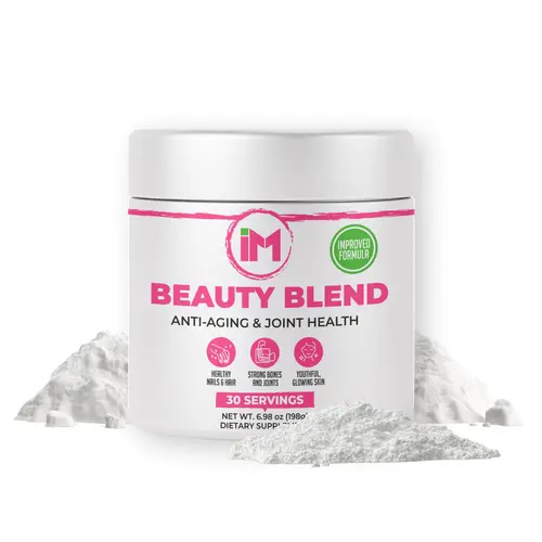 IM Beauty Blend | Collagen Powder with Hyaluronic Acid & B6 | Anti-Aging & Joint Health | Hair, Skin, & Nails | 30 servings Dietary Supplement