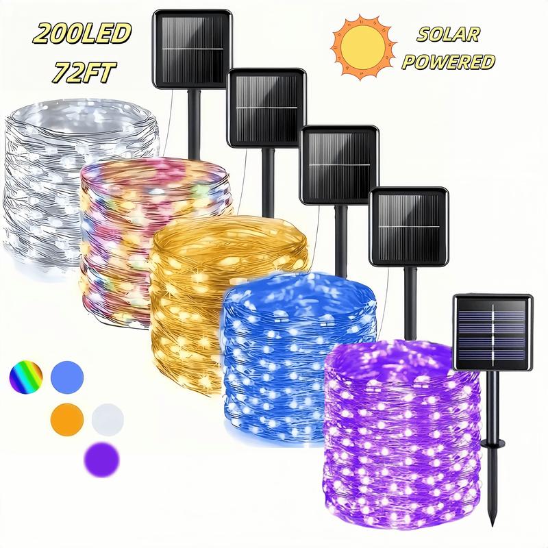 查看[2-Pack Solar-Powered Copper Wire String Lights, 72 Feet (200 LEDs ...