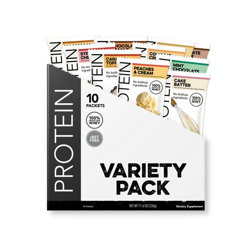 Protein Powder Variety Pack (10 Single Serving Stick Packs)