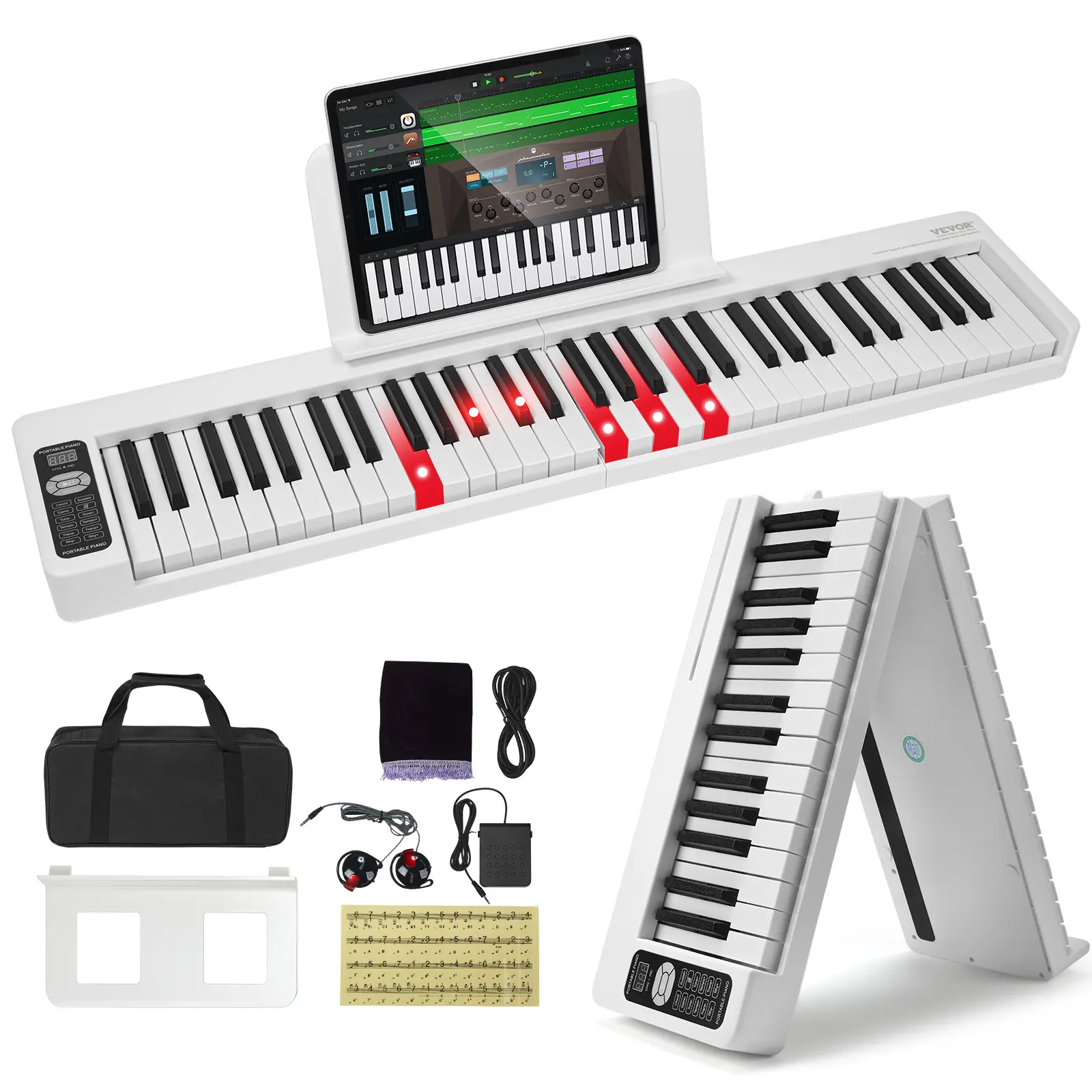 Devor Keyboard VEVOR 61 Key Folding Keyboard Piano, Bluetooth & M TikTok爆款商品分析 - GMV ...