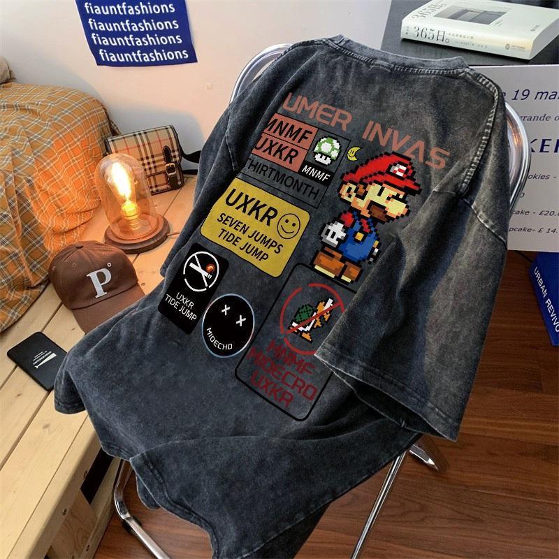 (COD) Men's casual T-shirt retro oversized cartoon TikTok爆款商品分析 - GMV ...