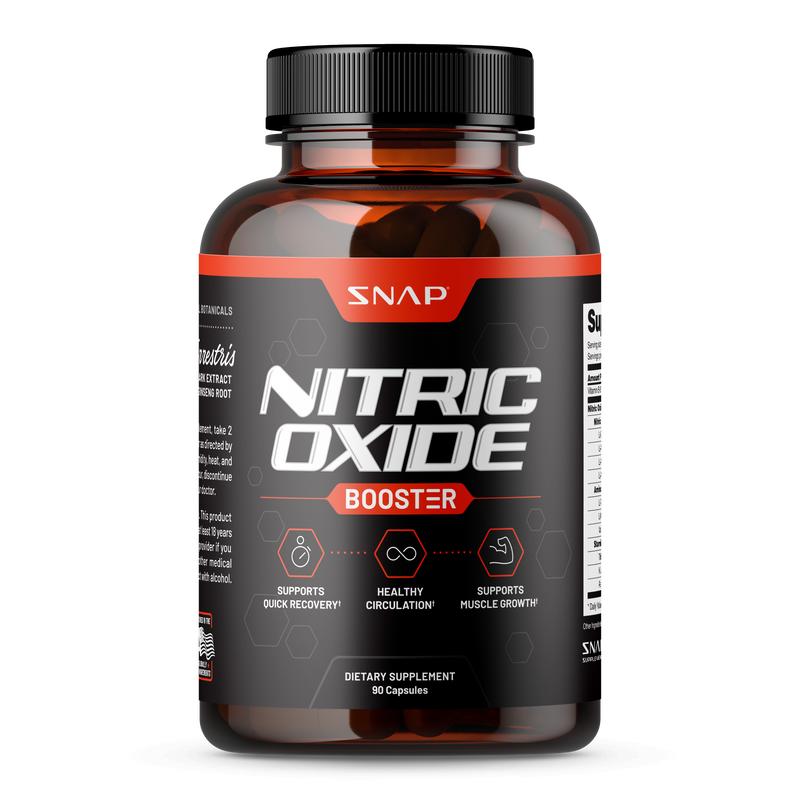 Snap Supplements - Nitric Oxide Booster - Support Healthy Blood Circulation - Nitric Oxide Supplement for Men and Women - 3rd party tested - 90 Count