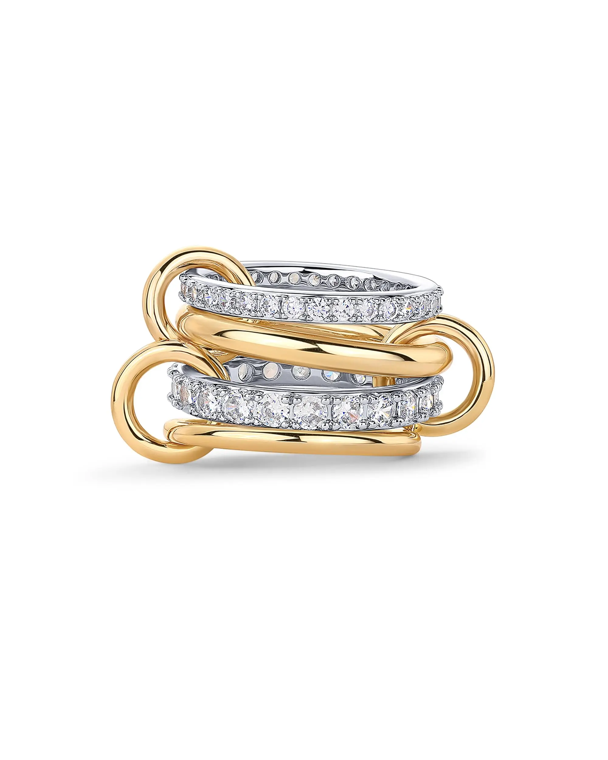 Interlocked Stackable Rings 查看[NECOCY Interlocked Stackable Engagement Rings for Women Cubic ...