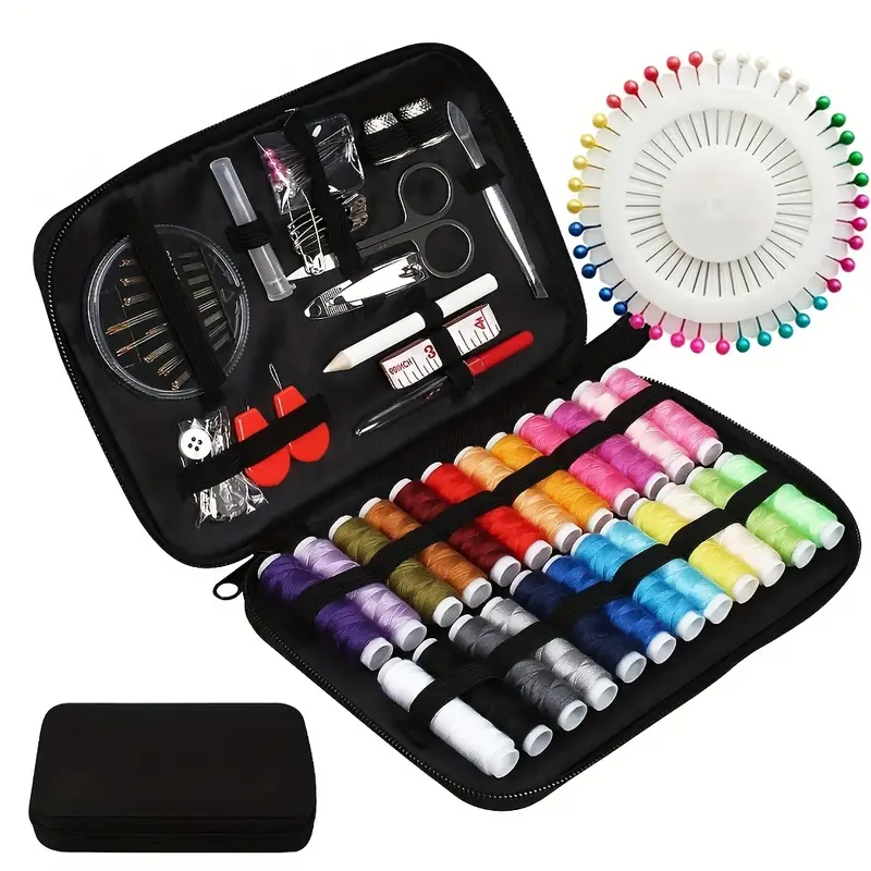 查看[130/168-Piece Premium Sewing Kit Set - Ultimate Needle and Thread ...