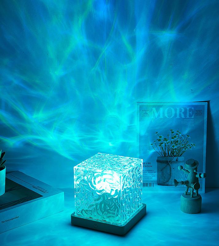 查看[LED water ripple aurora projection night light, crystal design night ...