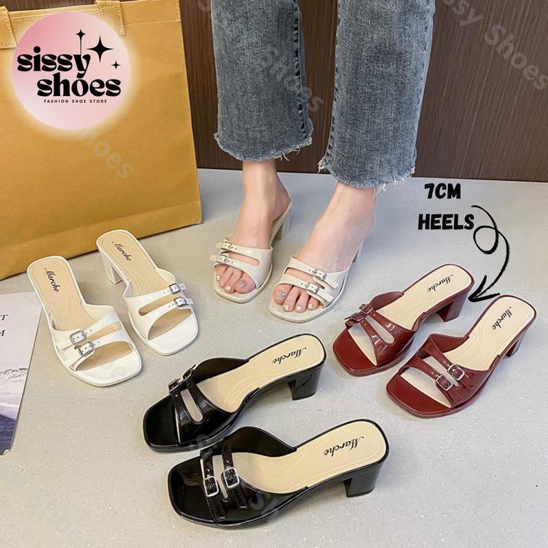 Issy Toes Sissy Women's Casual Square Toes 7CM Heeled Heels TikTokηζ¬Ύεεεζ - GMV/ιι ...