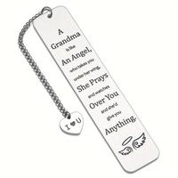 Stainless Steel Bookmark, 1 Count Grandma Gift Bookmark, Memory Gift ...