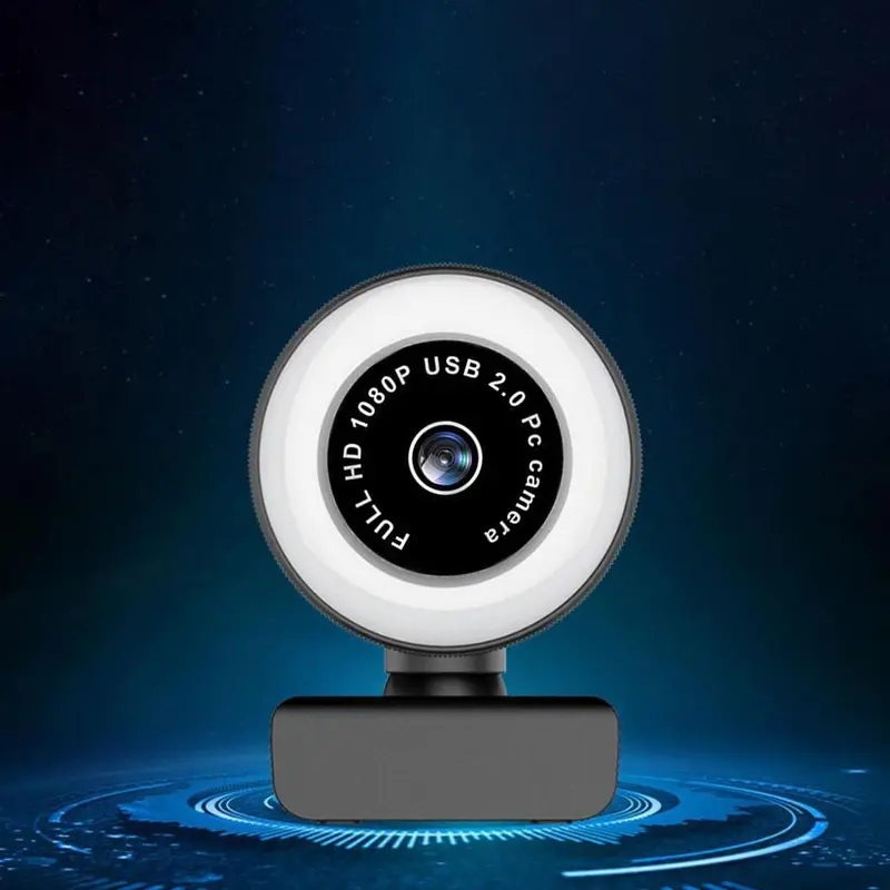Webcam 1080P Guijiyi Full HD Avec Micro Réduction Bruit - Rotative 360° Plug And Play
