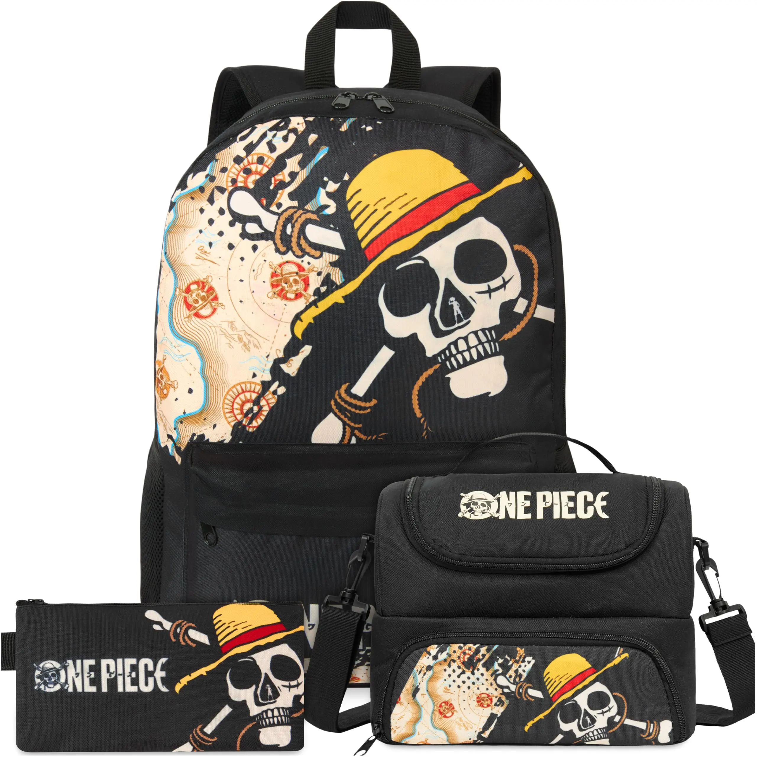 Get Trend Kids Backpack Set, 3 Piece Large School Bag with Pencil Case and Insulated Lunch Bag, Boys Rucksack, School Supplies (Pokemon One Piece Hot Wheels Lego x Ninjago Super Mario Options)
