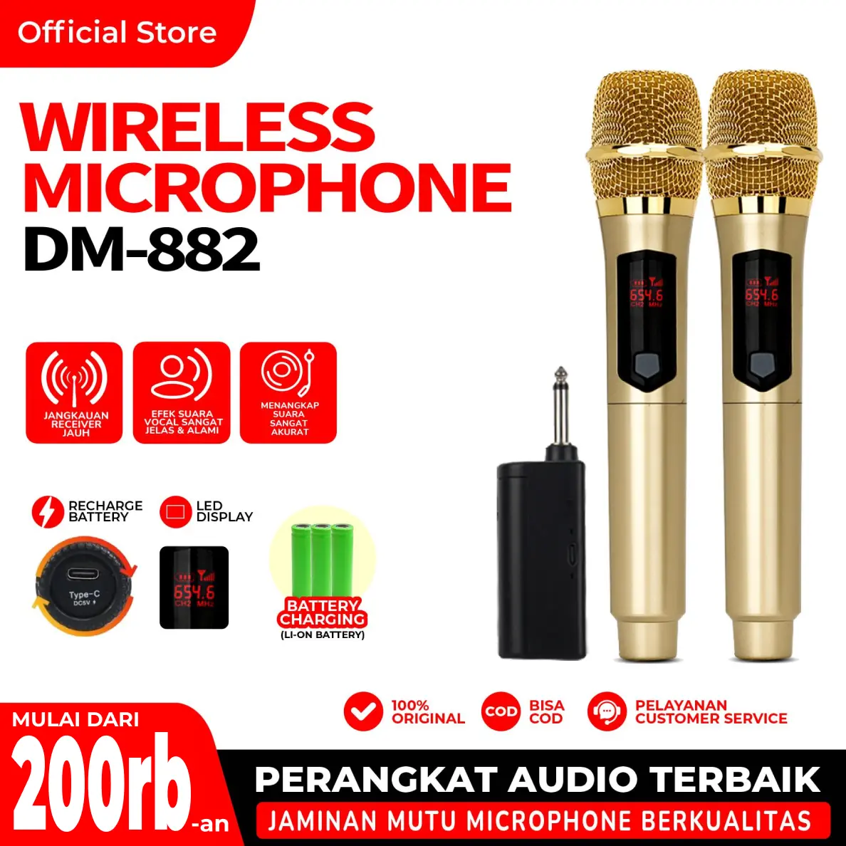 [COD] Sonic Audio MIC DM-882 GOLD EDITION Profesio TikTok爆款商品分析 - GMV ...