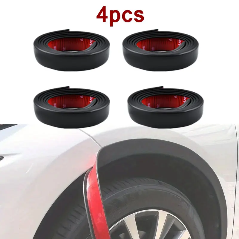 [4-Piece Matte Fender Trim Protection] 4-Piece Set 5Ft Car Fender Trim ...
