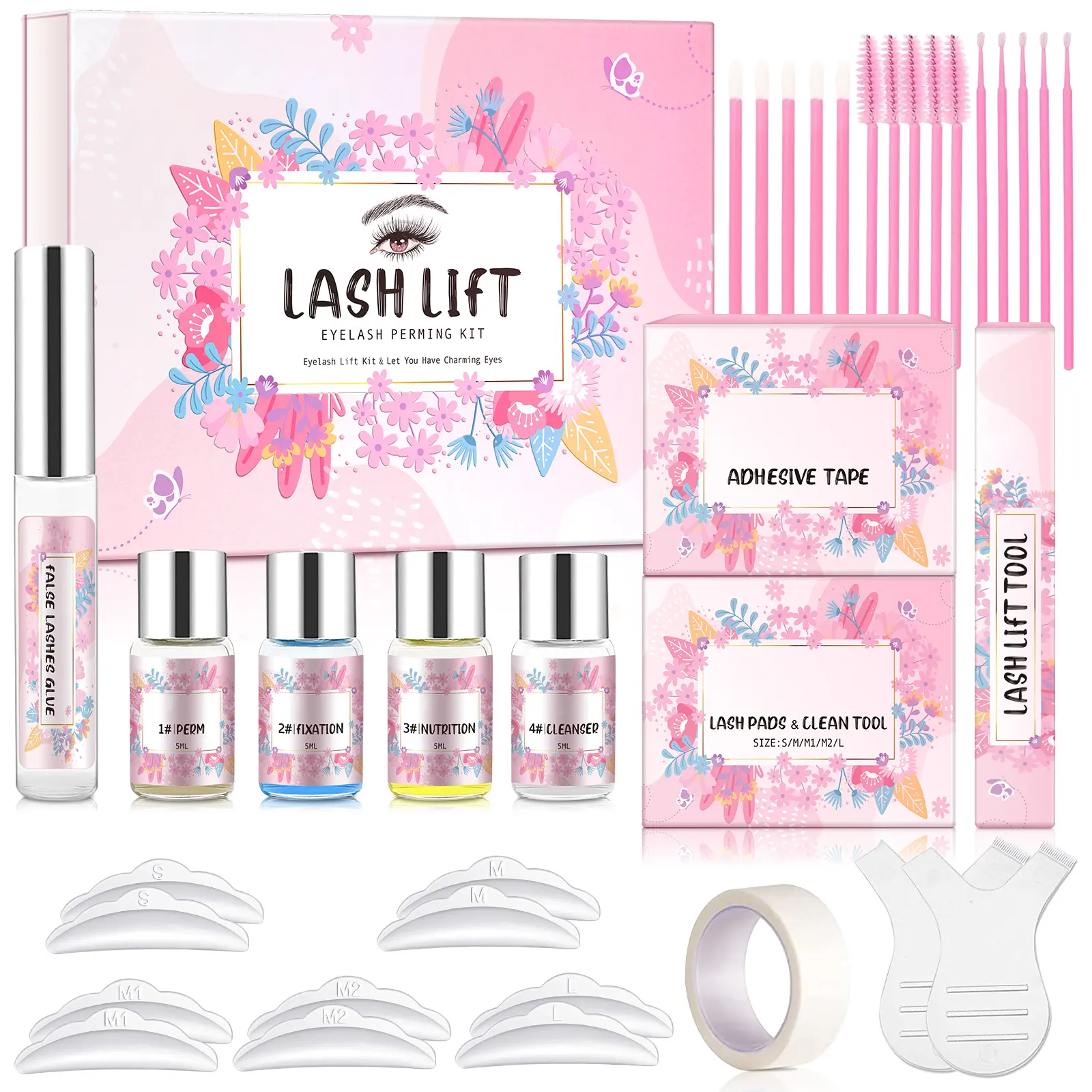 bond seal ALIVER Keratin Lash Lift Kit - Professional Eyelash Perm Kit with Lash Serum & Tools, DIY Home Use, Safe Vegan Formula, Lasting Curly Effect,keratin a botanica cat eye