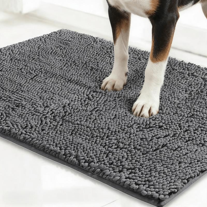 Mud Rug 查看[Super Absorbent Microfiber Dog Door Mat for Muddy Paws, Non-Slip ...