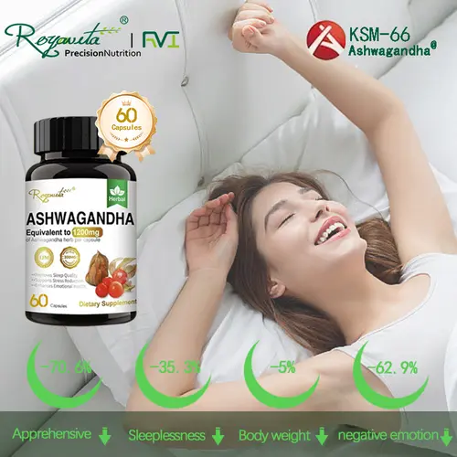 【Enhanced Potency】Royavita Ashwagandha 2400mg with Black Pepper Extract | Support Sleep Aid & Athletic Performance, Organic Vitamin B6 & B12, Dietary Supplement for Men & Women-1