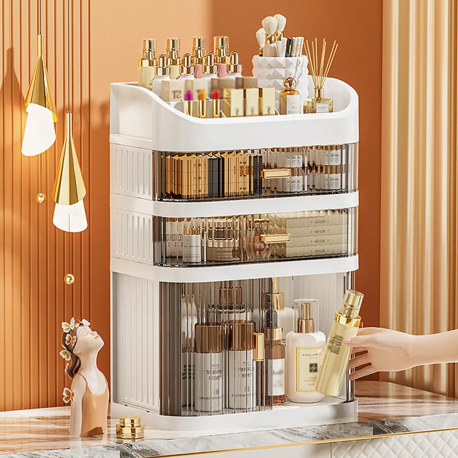 Stack Makeup Box Makeup Storage Box, Multi-layer Cosmetic Organizer TikTok爆款商品分析 - GMV ...