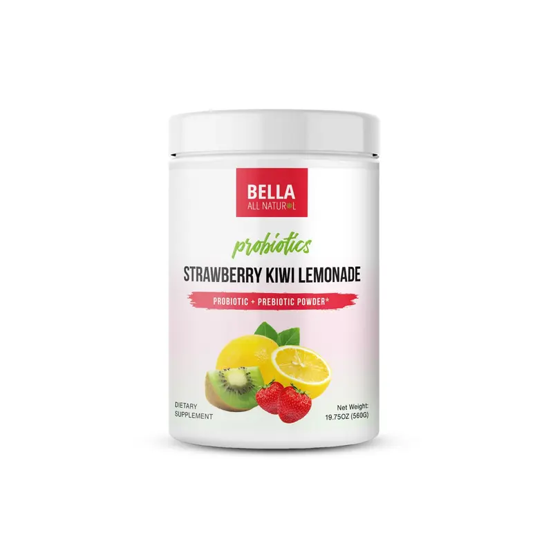 Bella All Natural Probiotics Strawberry Kiwi Lemonade for Healthier Lifestyle