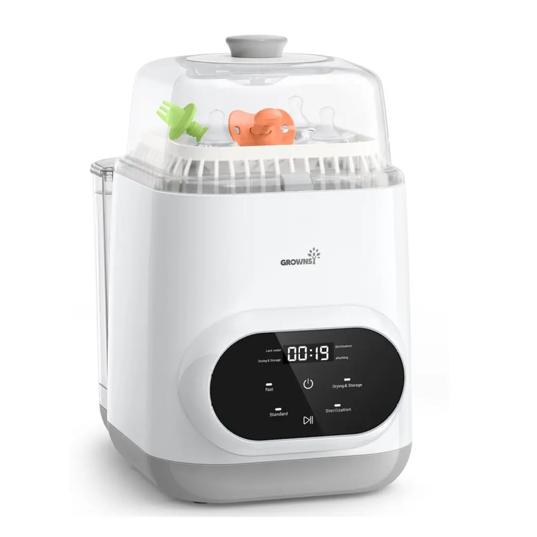 Grownsy Bottle Washer Pro - All in One Machine for Easy Cleaning - Sterilizer and Dryer for Baby Bottles, Pump Parts, and Sippy Cups./b01