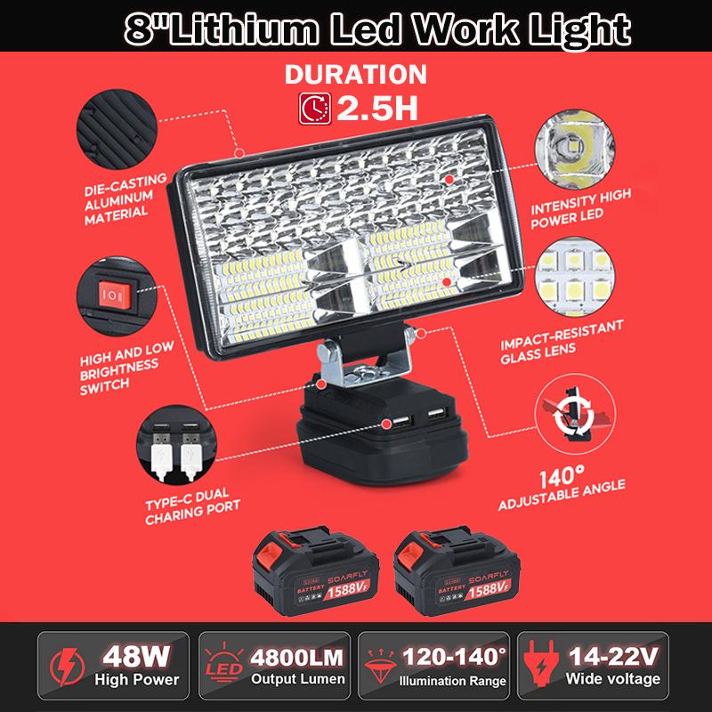 Milwaukee M18 Battery Work Lights At - View #13