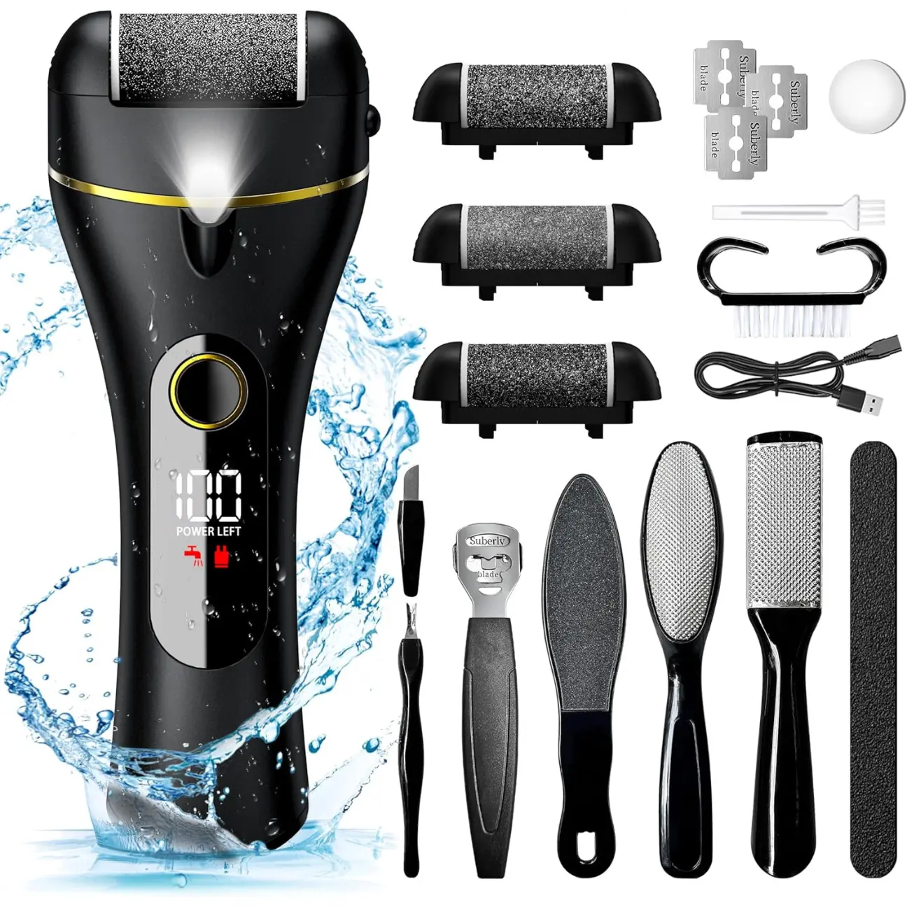 查看[Electric Foot Callus Silk Pro Callus Removal Wand Remover, 16 in 1 ...