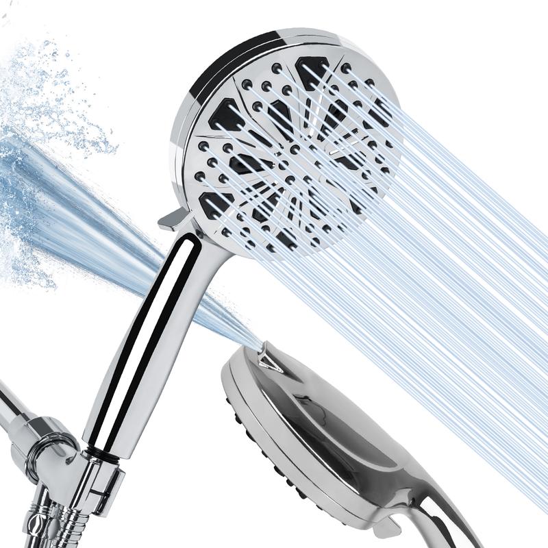 查看[High-Pressure 10-mode 5'' Handheld Shower Head With 5 Ft Stainless ...