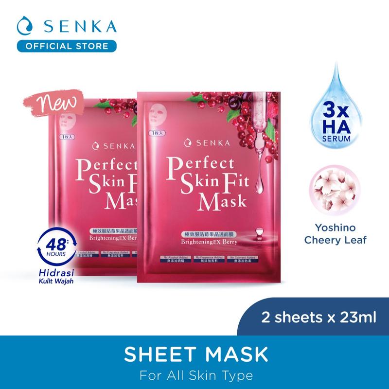 Senka Perfect Skin Fit Mask Brightening EX Berry