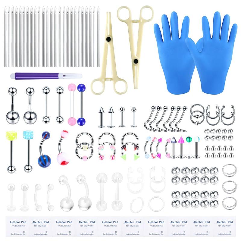 Piercing Box Kit 查看[142pcs Ultimate Body Piercing Kit - Premium Stainless Steel ...